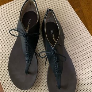 Sole Society Black Sandals size 8